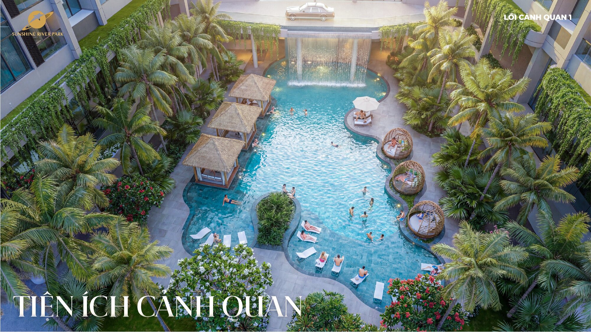 Hệ sinh thái tiện ích Sunshine River Park, tiện ích nội khu chuẩn "Resort in City" 40 Tiện ích lõi cảnh quan Sunshine River Park