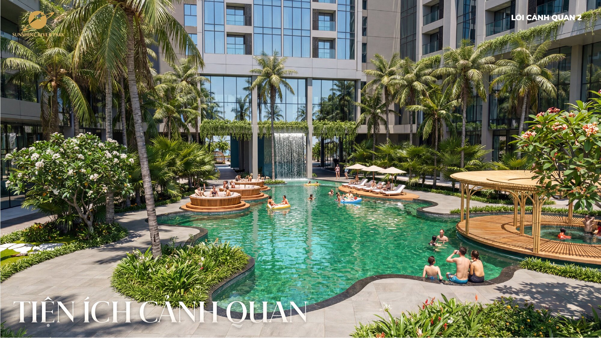 Hệ sinh thái tiện ích Sunshine River Park, tiện ích nội khu chuẩn "Resort in City" 56 Tiện ích lõi cảnh quan Sunshine River Park