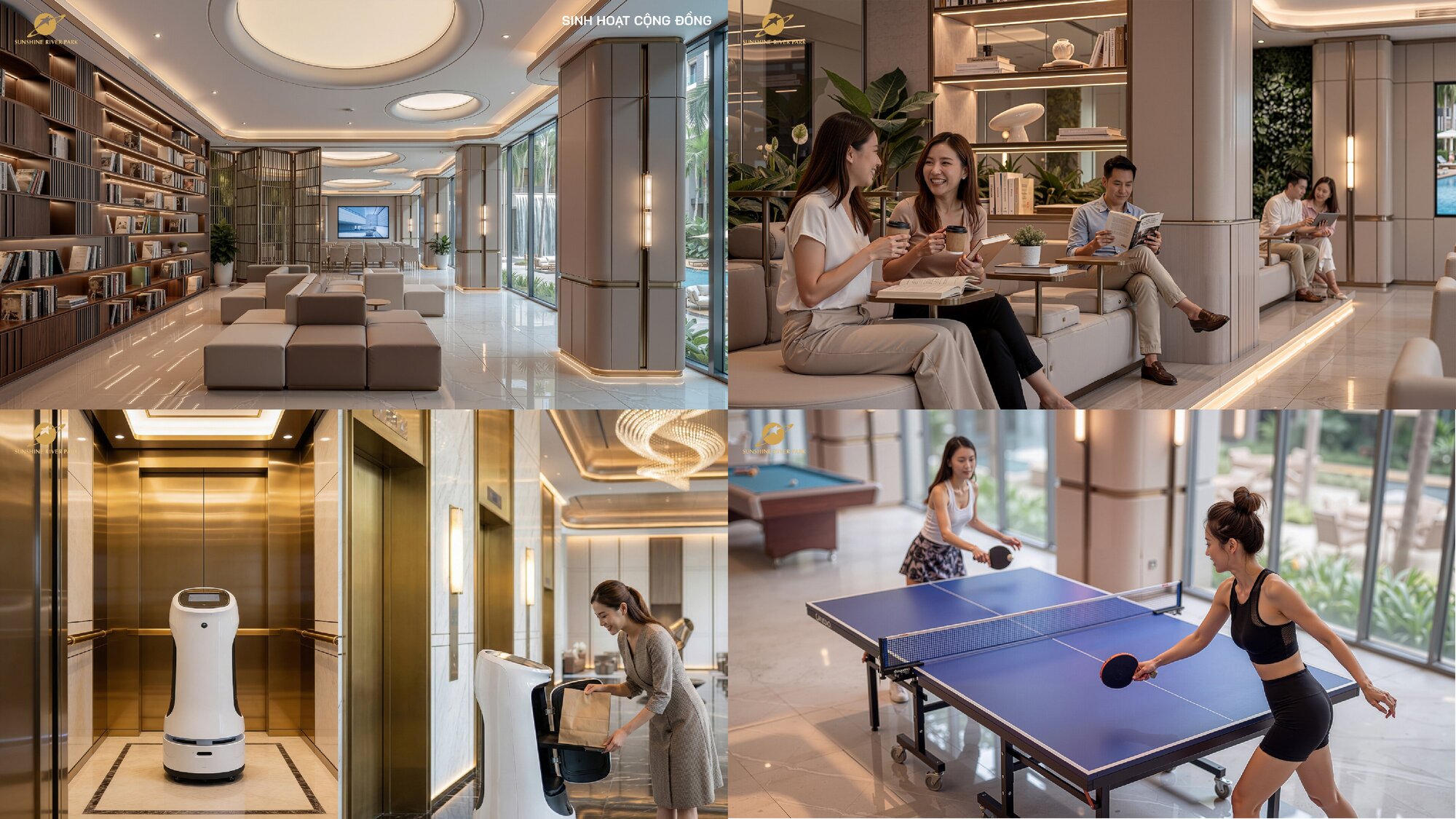 Hệ sinh thái tiện ích Sunshine River Park, tiện ích nội khu chuẩn "Resort in City" 46 Phòng sinh hoạt cộng đồng trong tổ hợp Tiện ích Sunshine River Park
