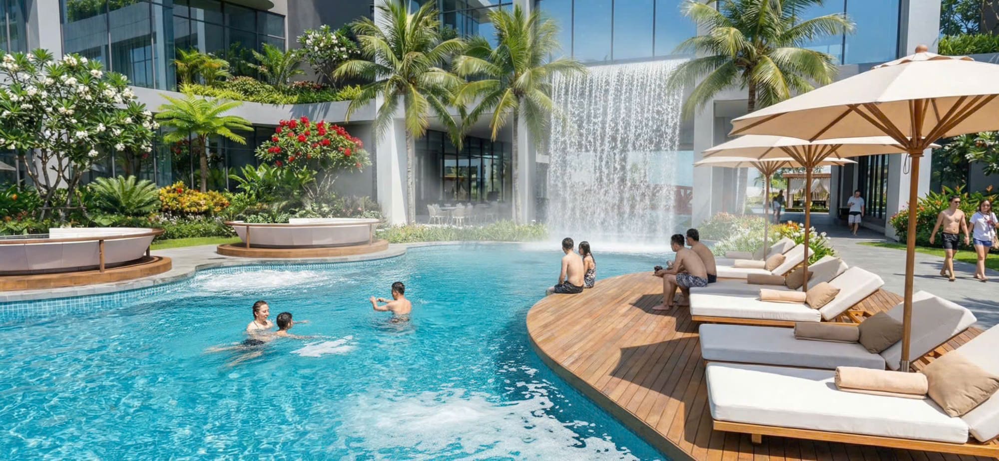 Trang chủ 66 Đài phun nước tại tầng 1 trong Tiện ích Sunshine River Park